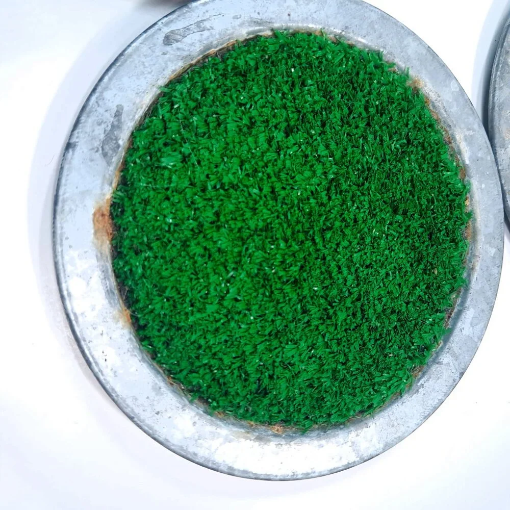 Pottery Barn Grass Turf Coasters Set 4 Football Baseball Golf Sports Steel metal